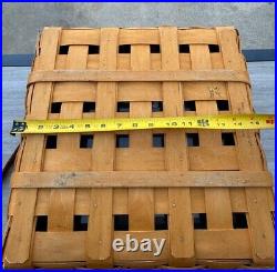 Rare! 2000 Longaberger 2000 Wash Day Basket, Leather Handles And Liner 15x15