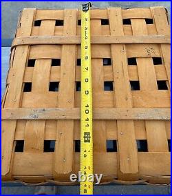 Rare! 2000 Longaberger 2000 Wash Day Basket, Leather Handles And Liner 15x15