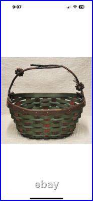 Rare 2007 Longaberger Collectors Club Evergreen Basket withMetal Handle/Protector Rare 2007 Longaberger Collectors Club Evergreen Basket withMetal Handle/Protector