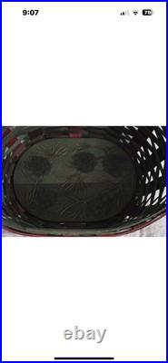 Rare 2007 Longaberger Collectors Club Evergreen Basket withMetal Handle/Protector Rare 2007 Longaberger Collectors Club Evergreen Basket withMetal Handle/Protector