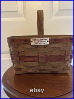 Rare Longaberger 1981 Candle Basket Red- 1st in Christmas Series Rare Longaberger 1981 Candle Basket Red- 1st in Christmas Series