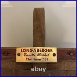Rare Longaberger 1981 Candle Basket Red- 1st in Christmas Series Rare Longaberger 1981 Candle Basket Red- 1st in Christmas Series
