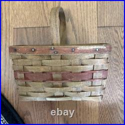 Rare Longaberger 1981 Candle Basket Red- 1st in Christmas Series Rare Longaberger 1981 Candle Basket Red- 1st in Christmas Series