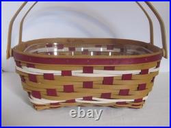 Rare Longaberger 2017 Hostess SNOW DRIFT Basket + Prot + Lid HolidayChristmas