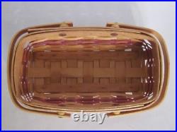 Rare Longaberger CC Mini May Miniature Rose Basket + Prot + Flowers + Tie On Rare Longaberger CC Mini May Miniature Rose Basket + Prot + Flowers + Tie On