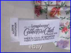 Rare Longaberger CC Mini May Miniature Rose Basket + Prot + Flowers + Tie On Rare Longaberger CC Mini May Miniature Rose Basket + Prot + Flowers + Tie On