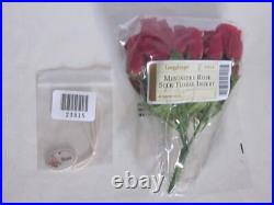 Rare Longaberger CC Mini May Miniature Rose Basket + Prot + Flowers + Tie On Rare Longaberger CC Mini May Miniature Rose Basket + Prot + Flowers + Tie On