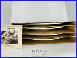 Rare Longaberger Pottery Natures Garland Dinner Plates. Set Of 4 NEW in BOX