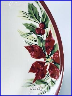 Rare Longaberger Pottery Natures Garland Dinner Plates. Set Of 4 NEW in BOX