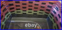 Rare Longaberger Watermelon Medium market Basket With Tie On
