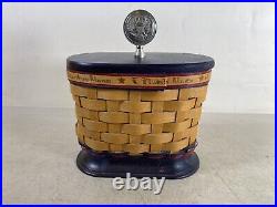 Rare New Longaberger 2013 Inaugural Basket red blue stripes 7F1