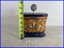 Rare New Longaberger 2013 Inaugural Basket red blue stripes 7F1