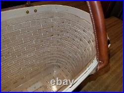 Rare White Longaberger Boardwalk basket Set