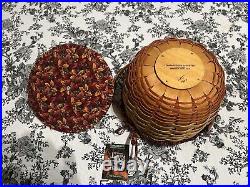 SET OF 4 LONGABERGER PUMPKIN BASKET SETS Liners Protectors