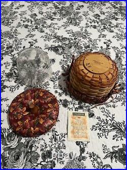 SET OF 4 LONGABERGER PUMPKIN BASKET SETS Liners Protectors