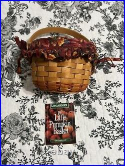 SET OF 4 LONGABERGER PUMPKIN BASKET SETS Liners Protectors