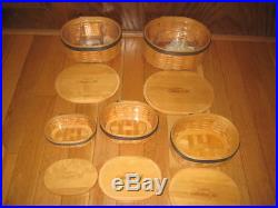 Set 5 Longaberger Collector's Club Shaker Harmony Baskets With Lids & Divider