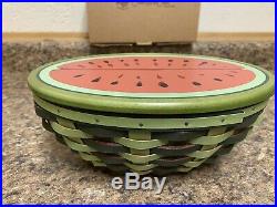 Set of 2 NWT Longaberger CC LARGE WATERMELON + 2010 CC Watermelon Baskets Box