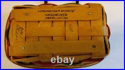 Set of 3 Longaberger Dash Away Christmas Sleigh Basket Santa's Little Helper