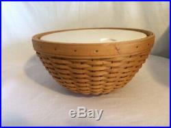 Set of 4 Longaberger Bowl Baskets 7 9 11 and 13 with Lidded Protectors