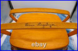 Signed Bonnie Longaberger Large Picnic Basket with Lid, Liner, Divider & Protector