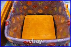 Signed Bonnie Longaberger Large Picnic Basket with Lid, Liner, Divider & Protector