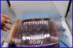 Signed Bonnie Longaberger Large Picnic Basket with Lid, Liner, Divider & Protector