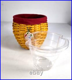 Signed By 7 Family Longaberger Strawberry Basket Large Red Liner Charm 05 4pc Signed By 7 Family Longaberger Strawberry Basket Large Red Liner Charm 05 4pc