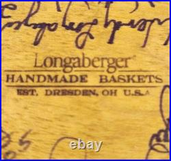 Signed By 7 Family Longaberger Strawberry Basket Large Red Liner Charm 05 4pc Signed By 7 Family Longaberger Strawberry Basket Large Red Liner Charm 05 4pc
