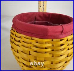 Signed By 7 Family Longaberger Strawberry Basket Large Red Liner Charm 05 4pc Signed By 7 Family Longaberger Strawberry Basket Large Red Liner Charm 05 4pc