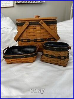 Three Longaberger Collection club Baskets 1998, 2002, 2003. All With Protectors