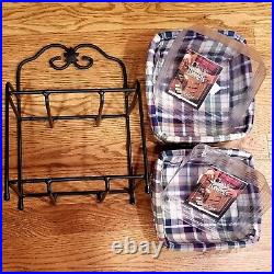 VTG Longaberger LITTLE BIN Wrought Iron Stand + Baskets + Protectors + Liners VTG Longaberger LITTLE BIN Wrought Iron Stand + Baskets + Protectors + Liners