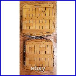 VTG Longaberger LITTLE BIN Wrought Iron Stand + Baskets + Protectors + Liners VTG Longaberger LITTLE BIN Wrought Iron Stand + Baskets + Protectors + Liners