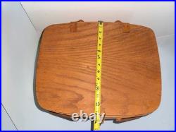 VTG Longaberger Large Market Basket with lid beautiful condition signed 1990 LED
