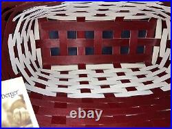 Very Rare Longaberger 2012 Large American Stripes Broadwalk Tote Basket Set New