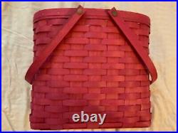 Very Rare Longaberger 2015 Large Tote & Protector Bright Pink Nwt