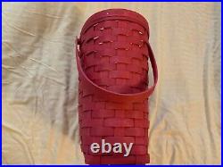 Very Rare Longaberger 2015 Large Tote & Protector Bright Pink Nwt