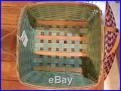 Very Rare Longaberger Square Laundry Basket Set- Brand New