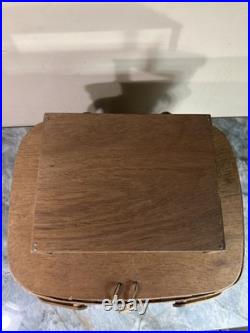 Vintage 1980 Longaberger Family Picnic Basket Large With Serving Tray 17x14x11