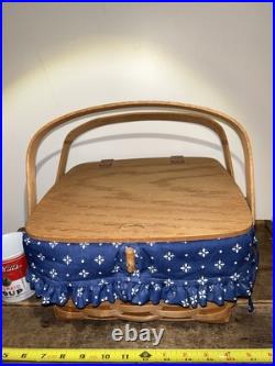 Vintage 1991 Longaberger Picnic Basket with Attached Flip Lid and Handles RARE Vintage 1991 Longaberger Picnic Basket with Attached Flip Lid and Handles RARE
