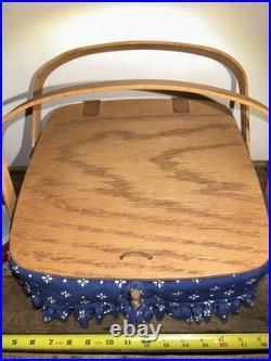 Vintage 1991 Longaberger Picnic Basket with Attached Flip Lid and Handles RARE Vintage 1991 Longaberger Picnic Basket with Attached Flip Lid and Handles RARE