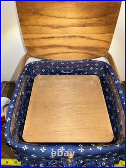 Vintage 1991 Longaberger Picnic Basket with Attached Flip Lid and Handles RARE Vintage 1991 Longaberger Picnic Basket with Attached Flip Lid and Handles RARE