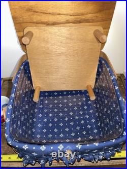 Vintage 1991 Longaberger Picnic Basket with Attached Flip Lid and Handles RARE Vintage 1991 Longaberger Picnic Basket with Attached Flip Lid and Handles RARE