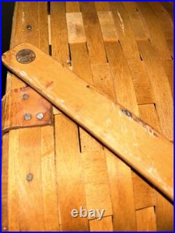 Vintage 1994 Longaberger Picnic Basket W Attached Flip Lid + Handles RARE AS IS Vintage 1994 Longaberger Picnic Basket W Attached Flip Lid + Handles RARE AS IS