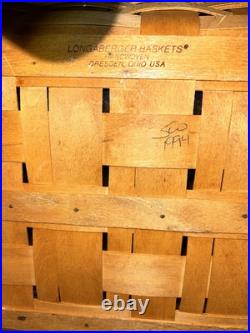 Vintage 1994 Longaberger Picnic Basket W Attached Flip Lid + Handles RARE AS IS Vintage 1994 Longaberger Picnic Basket W Attached Flip Lid + Handles RARE AS IS