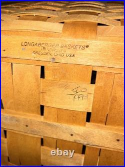Vintage 1994 Longaberger Picnic Basket W Attached Flip Lid + Handles RARE AS IS Vintage 1994 Longaberger Picnic Basket W Attached Flip Lid + Handles RARE AS IS