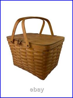 Vintage 1994 Longaberger X Large Picnic Basket with Riser HTF Vintage 1994 Longaberger X Large Picnic Basket with Riser HTF