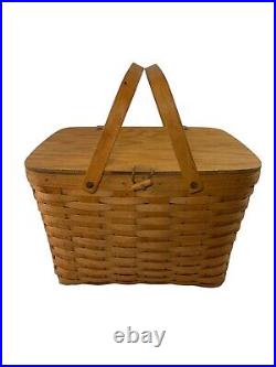 Vintage 1994 Longaberger X Large Picnic Basket with Riser HTF Vintage 1994 Longaberger X Large Picnic Basket with Riser HTF
