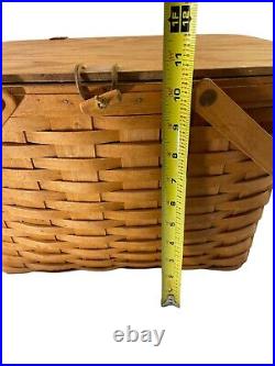 Vintage 1994 Longaberger X Large Picnic Basket with Riser HTF Vintage 1994 Longaberger X Large Picnic Basket with Riser HTF