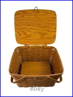 Vintage 1994 Longaberger X Large Picnic Basket with Riser HTF Vintage 1994 Longaberger X Large Picnic Basket with Riser HTF